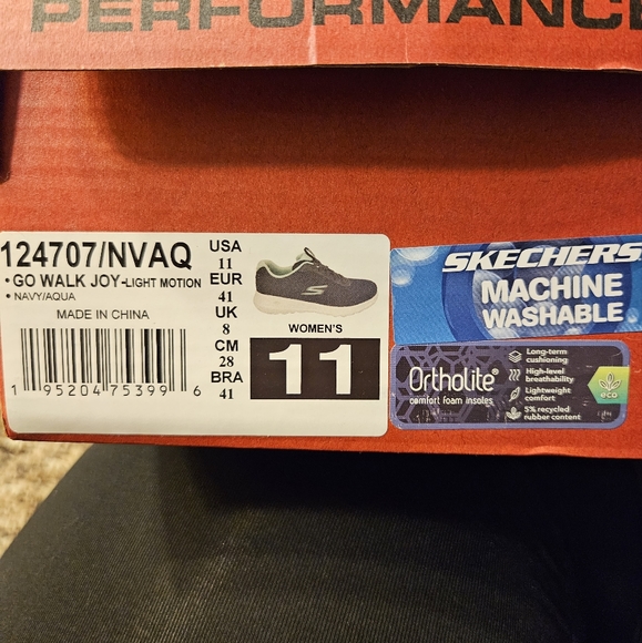 New with box Sketchers Go Walk Joy Light Motion in Aqua/Navy - Picture 5 of 6